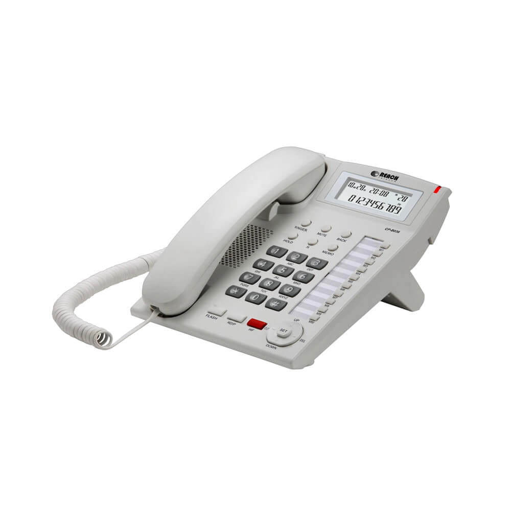 โทรศัพท์บ้านโชว์เบอร์โทรเข้า  REACH รุ่น CP-B036 LIGHT GREY